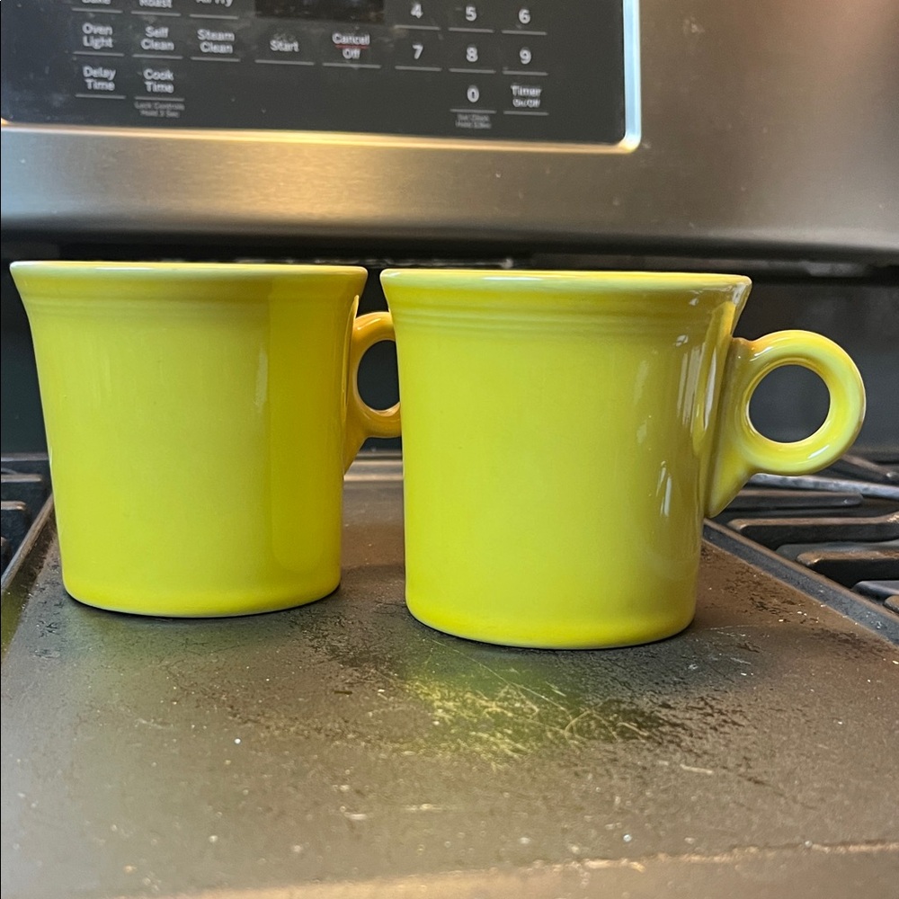 2 Vintage Fiesta Yellow Mugs
